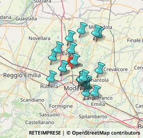 Mappa Shoppig Center Le Gallerie Via Modena Capri, 41019 Appalto MO, Italia (10.273)