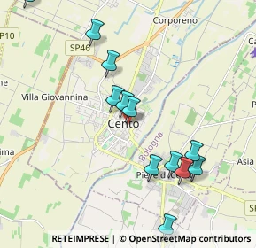 Mappa Via Ghetto, 44042 Cento FE, Italia (2.08917)