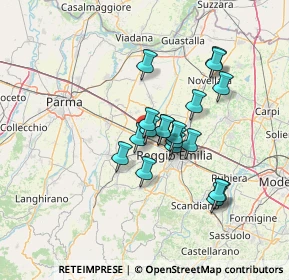 Mappa Via Vico Gian Battista, 42124 Reggio nell'Emilia RE, Italia (10.89158)