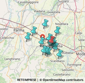 Mappa Via Vico Gian Battista, 42124 Reggio nell'Emilia RE, Italia (9.105)