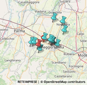 Mappa Via Vico Gian Battista, 42124 Reggio nell'Emilia RE, Italia (8.59214)