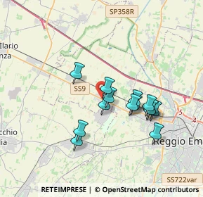 Mappa Via Vico Gian Battista, 42124 Reggio nell'Emilia RE, Italia (3.01071)