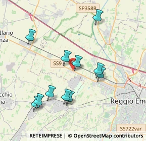 Mappa Via Vico Gian Battista, 42124 Reggio nell'Emilia RE, Italia (3.79636)