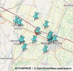 Mappa Via Vico Gian Battista, 42124 Reggio nell'Emilia RE, Italia (6.52)