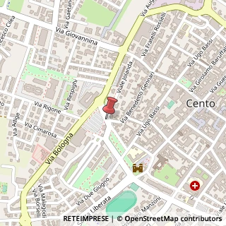 Mappa Viale Italia, 36, 44042 Cento, Ferrara (Emilia Romagna)