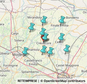 Mappa Via Filippo Turati, 40014 Crevalcore BO, Italia (10.35364)