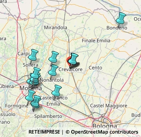 Mappa Via P. Vecchi, 40014 Crevalcore BO, Italia (14.89235)