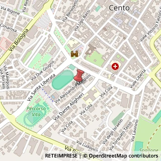 Mappa Via Alessandro Manzoni,  14, 44042 Cento, Ferrara (Emilia Romagna)