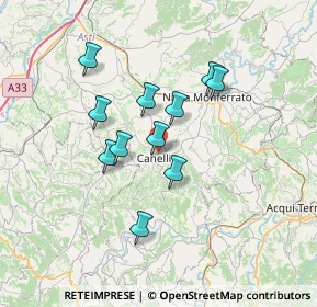 Mappa 14053 Canelli AT, Italia (5.73636)