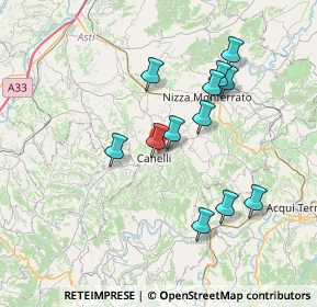 Mappa 14053 Canelli AT, Italia (6.74833)