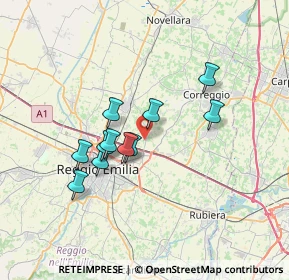 Mappa Via Christoph Willibald Gluck, 42122 Reggio nell'Emilia RE, Italia (5.66455)