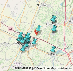 Mappa Via Christoph Willibald Gluck, 42122 Reggio nell'Emilia RE, Italia (7.018)