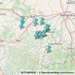 Mappa Regione Bassano, 14053 Canelli AT, Italia (9.94545)
