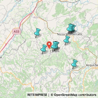 Mappa Regione Bassano, 14053 Canelli AT, Italia (6.13182)