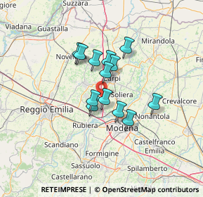 Mappa Autostrada del Brennero, 41011 Carpi MO, Italia (9.36692)