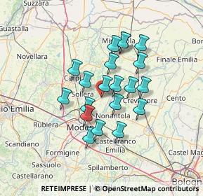 Mappa 41030 Bastiglia MO, Italia (10.8295)