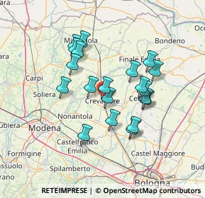 Mappa Via Signata, 40014 Crevalcore BO, Italia (11.981)
