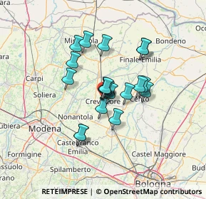 Mappa Via Signata, 40014 Crevalcore BO, Italia (9.697)