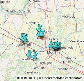 Mappa Via Canale dell'Erba, 42018 San Martino in Rio RE, Italia (12.11118)