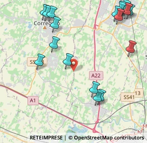 Mappa Via Canale dell'Erba, 42018 San Martino in Rio RE, Italia (5.61167)