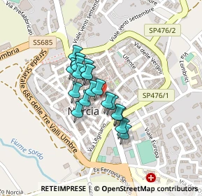 Mappa Via Bandiera, 06046 Norcia PG, Italia (0.1465)