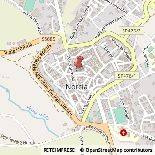 Mappa Piazza Vittorio Veneto, 7, 06046 Norcia, Perugia (Umbria)
