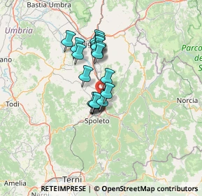 Mappa Via Romania, 06049 Campello sul Clitunno PG, Italia (9.89111)