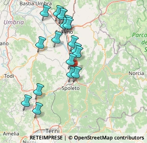 Mappa Via Romania, 06049 Campello sul Clitunno PG, Italia (15.67333)
