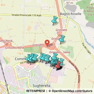 Mappa SS 1 Via Aurelia, 58100 Bagno Roselle GR (1.04074)