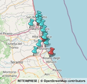 Mappa Via B. Croce, 64018 Tortoreto Lido TE, Italia (9.78929)