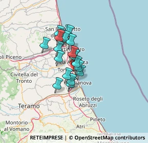 Mappa Via Gabriele D'Annunzio, 64018 Tortoreto TE, Italia (8.989)