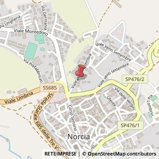 Mappa Via XX Settembre, 3, 06046 Norcia, Perugia (Umbria)
