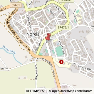 Mappa Via della Stazione, 1h, 06046 Norcia, Perugia (Umbria)