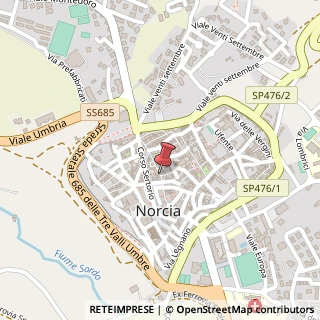 Mappa Via dei Priori, 23, 06046 Norcia PG, Italia, 06046 Norcia, Perugia (Umbria)