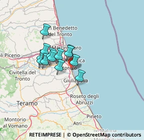 Mappa Via Guglielmo Marconi, 64018 Tortoreto Lido TE, Italia (9.87462)