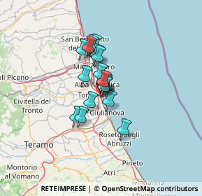 Mappa Via Carlo Goldoni, 64018 Tortoreto Lido TE, Italia (7.95556)