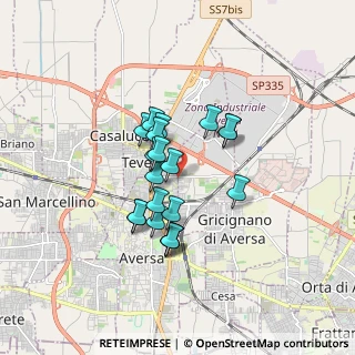Mappa Via Piave, 81030 Teverola CE, Italia (1.3615)