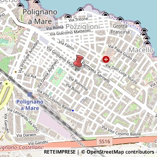 Mappa Via Alcide De Gasperi, 39, 70044 Polignano a Mare, Bari (Puglia)