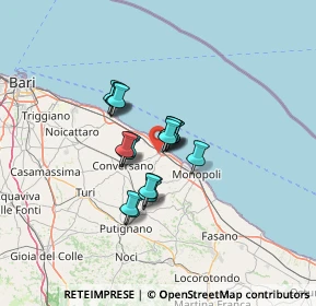 Mappa SP 121, 70044 Polignano A Mare BA, Italia (8.98222)