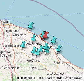 Mappa SP 121, 70044 Polignano A Mare BA, Italia (9.98231)