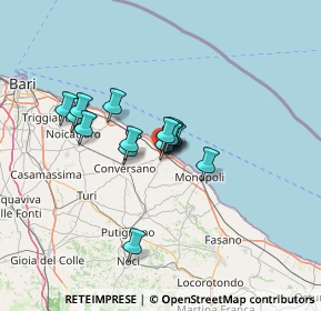 Mappa SP 121, 70044 Polignano A Mare BA, Italia (9.62933)