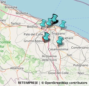 Mappa Via Professor M.Pontrelli, 70028 Sannicandro di Bari BA, Italia (12.0305)