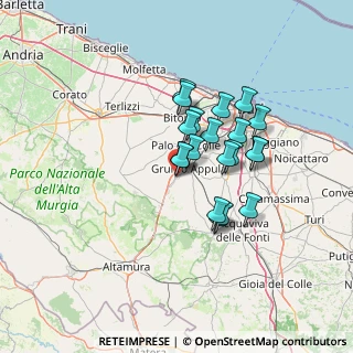 Mappa Toritto, 70020 Toritto BA, Italia (11.215)