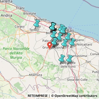 Mappa Via Giuseppe A. Pugliese, 70020 Toritto BA, Italia (11.474)