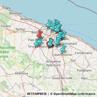 Mappa Via Thaon de Revel, 70028 Sannicandro di Bari BA, Italia (9.502)