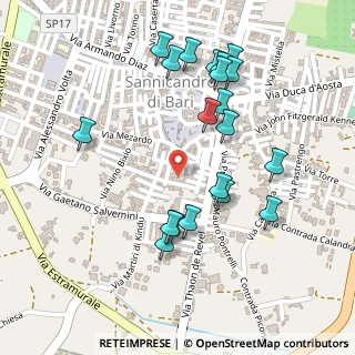 Mappa Via Fratelli Rosselli, 70028 Sannicandro di Bari BA, Italia (0.27)