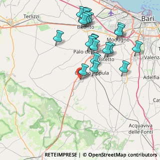 Mappa Via Quasano, 70020 Toritto BA, Italia (9.2215)