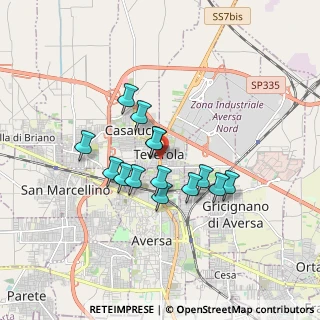 Mappa Via Viella Nuova, 81030 Teverola CE, Italia (1.43571)