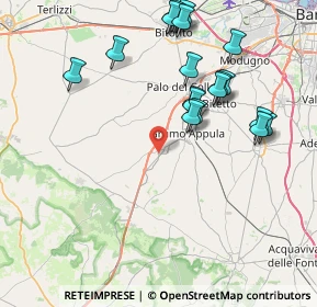 Mappa 70020 Toritto BA, Italia (9.3385)