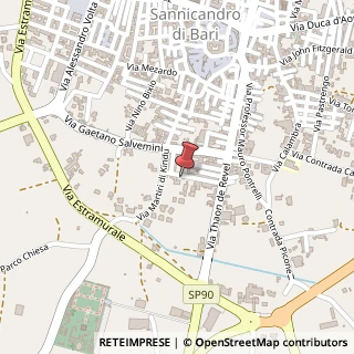 Mappa Via Nicola Sacchetti, 9, 70028 Sannicandro di Bari, Bari (Puglia)
